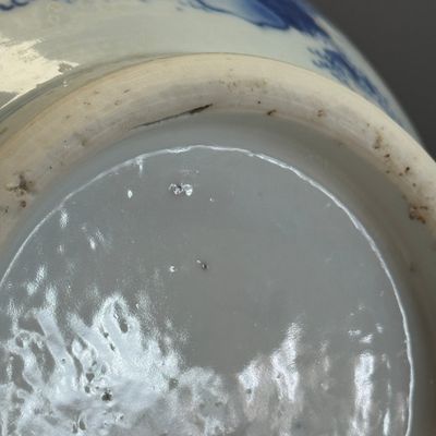 A Chinese blue and white 'Jiao You Dian Hua 郊遊点化' bottle vase — photo 20