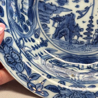 A Chinese blue and white 'Klapmuts' bowl — foto 2