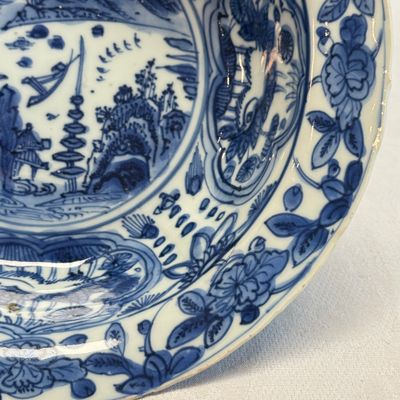 A Chinese blue and white 'Klapmuts' bowl — foto 5