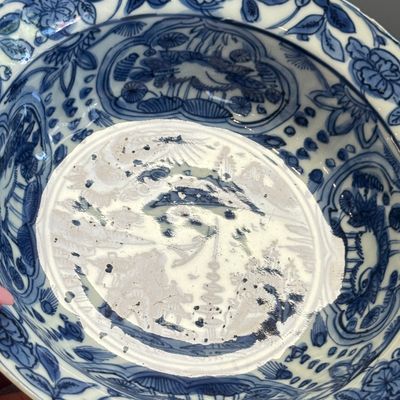 A Chinese blue and white 'Klapmuts' bowl — foto 7