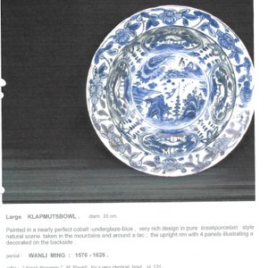 A Chinese blue and white 'Klapmuts' bowl — foto 4