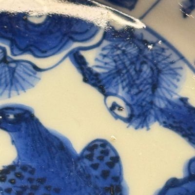 A Chinese blue and white 'Klapmuts' bowl with a bird of prey — photo 11