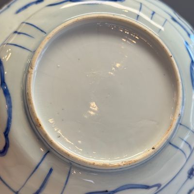 A Chinese blue and white 'Klapmuts' bowl with a bird of prey — photo 14