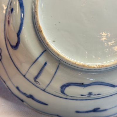 A Chinese blue and white 'Klapmuts' bowl with a bird of prey — photo 15
