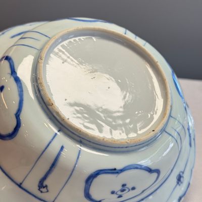 A Chinese blue and white 'Klapmuts' bowl with a bird of prey — photo 23