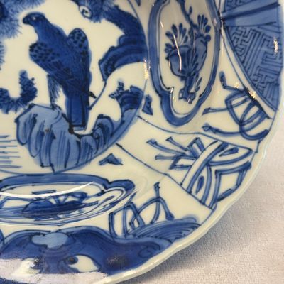 A Chinese blue and white 'Klapmuts' bowl with a bird of prey — photo 6