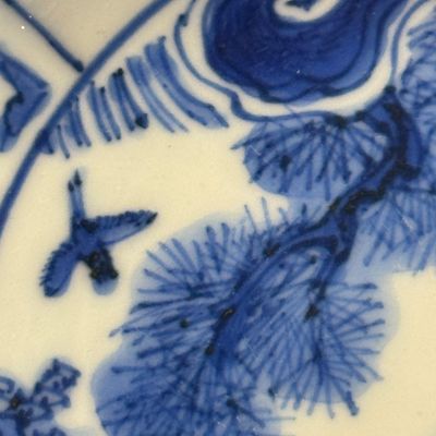 A Chinese blue and white 'Klapmuts' bowl with a bird of prey — photo 10