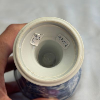 A Chinese blue and white ' Landscapes and Flowers' goblet — photo 16