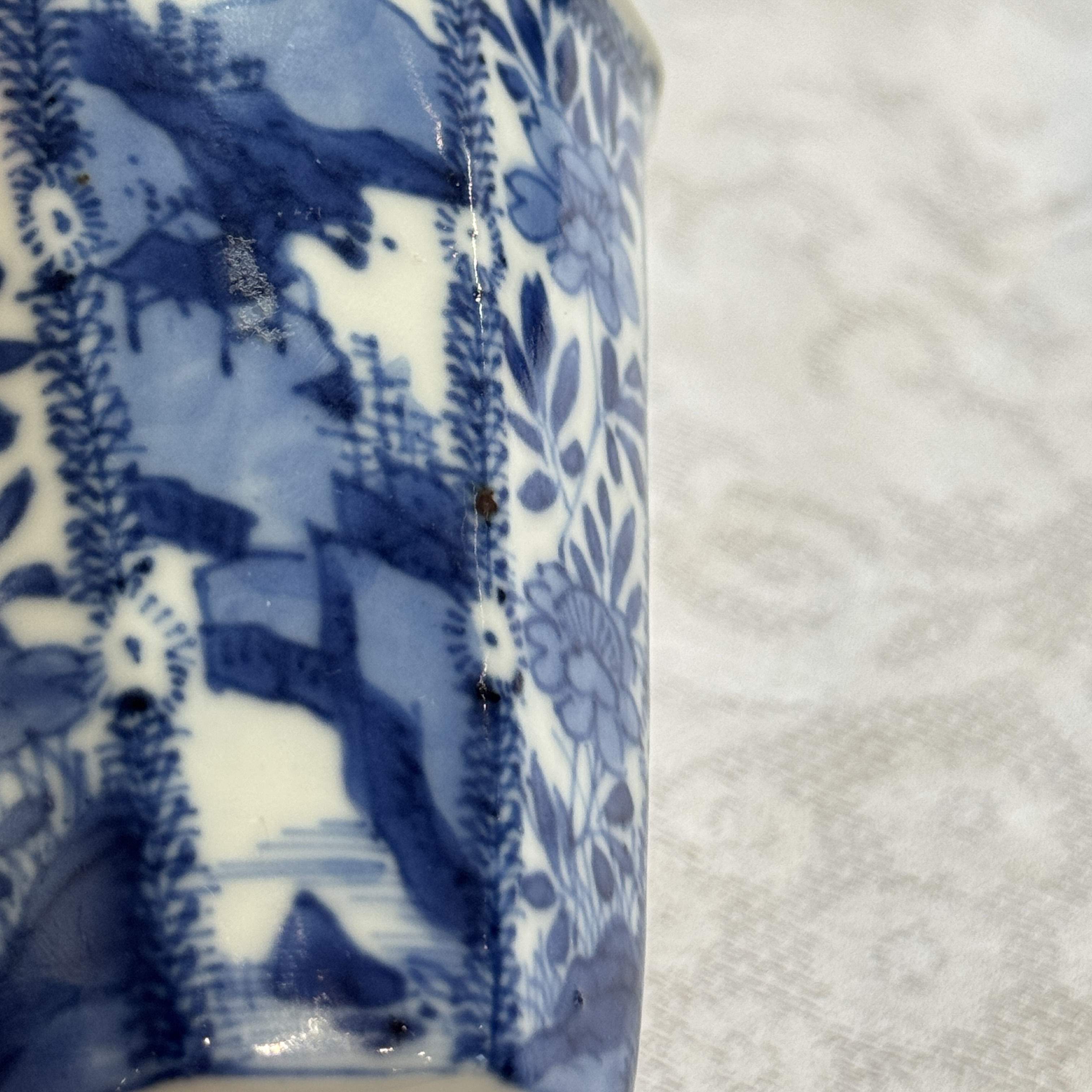 A Chinese blue and white ' Landscapes and Flowers' goblet — photo 23