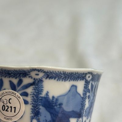 A Chinese blue and white ' Landscapes and Flowers' goblet — photo 7