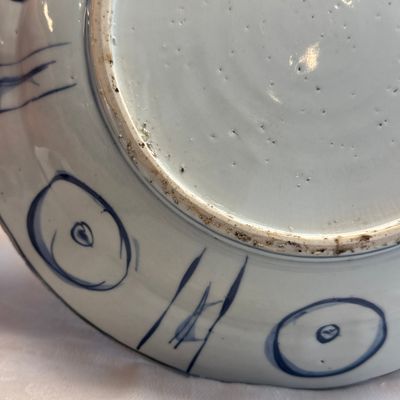 A Chinese blue and white 'Leaping Carp' dish — 照片 14