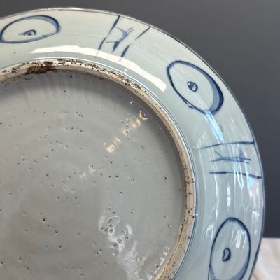 A Chinese blue and white 'Leaping Carp' dish — 照片 16
