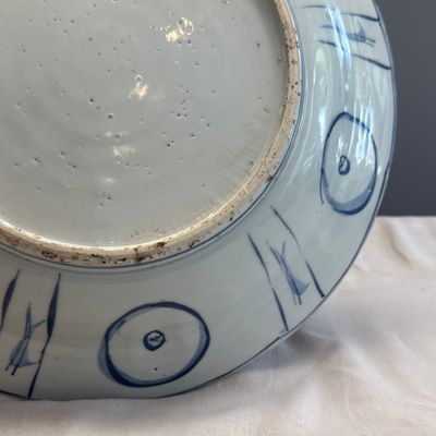 A Chinese blue and white 'Leaping Carp' dish — 照片 17