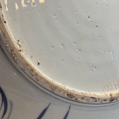 A Chinese blue and white 'Leaping Carp' dish — 照片 21