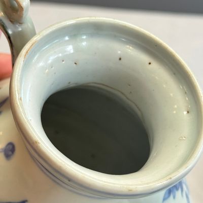 A Chinese blue and white 'Lotus Pond' ewer — photo 13