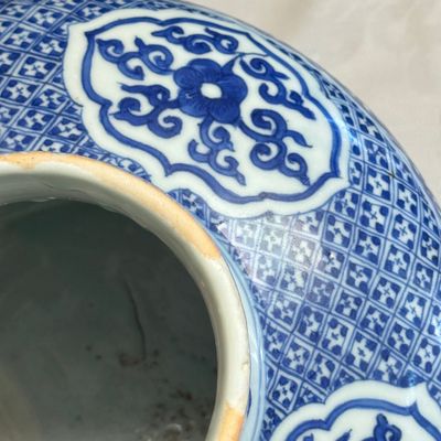 A Chinese blue and white 'Lotus Scroll' jar — photo 12