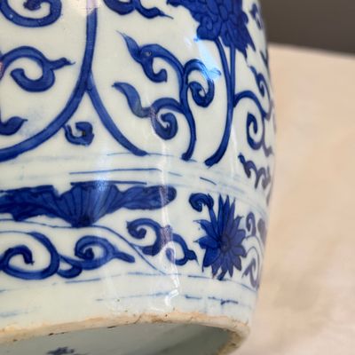 A Chinese blue and white 'Lotus Scroll' jar — photo 8