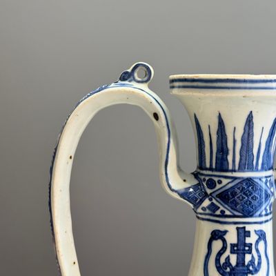 A Chinese blue and white 'Magic Fountain' ewer — photo 10