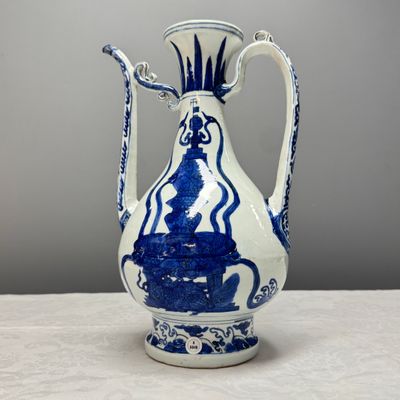 A Chinese blue and white 'Magic Fountain' ewer — foto 1