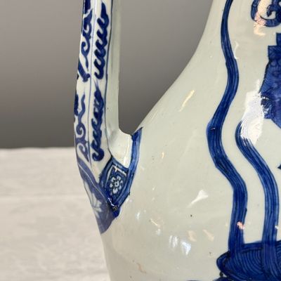 A Chinese blue and white 'Magic Fountain' ewer — foto 3