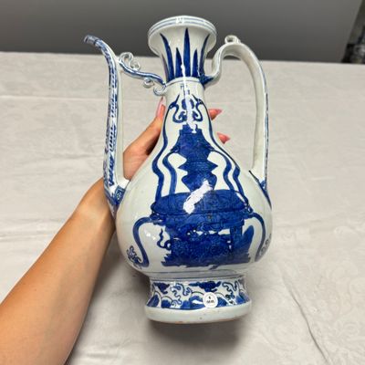 A Chinese blue and white 'Magic Fountain' ewer — foto 22