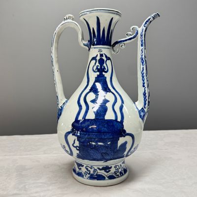 A Chinese blue and white 'Magic Fountain' ewer — foto 7