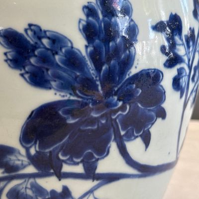 A Chinese blue and white 'Magpies among Peonies' jar with wooden cover — foto 10