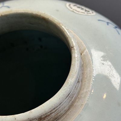 A Chinese blue and white 'Magpies among Peonies' jar with wooden cover — foto 15