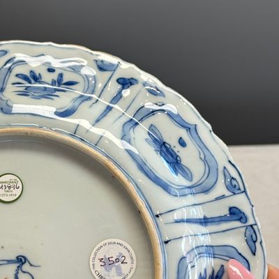 A Chinese blue and white 'Mandarin Duck' plate — 照片 13