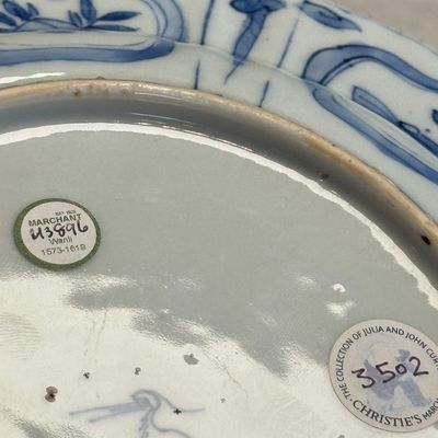 A Chinese blue and white 'Mandarin Duck' plate — 照片 18