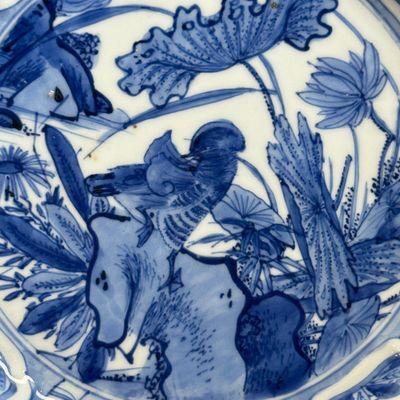 A Chinese blue and white 'Mandarin Duck' plate — 照片 8