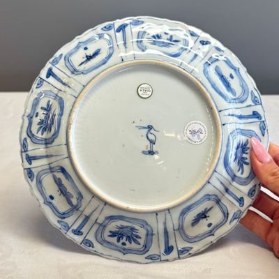 A Chinese blue and white 'Mandarin Duck' plate — 照片 10