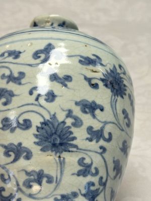 A Chinese blue and white 'Meiping' vase with lotus scrolls — photo 5