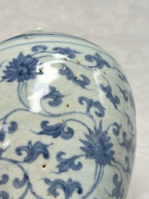 A Chinese blue and white 'Meiping' vase with lotus scrolls — photo 7
