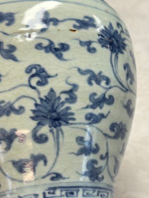 A Chinese blue and white 'Meiping' vase with lotus scrolls — photo 10
