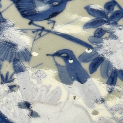 A Chinese blue and white 'Pair of Birds' plate — photo 6