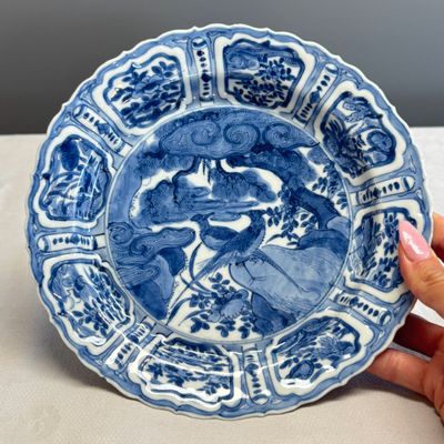 A Chinese blue and white 'Pheasants' plate — foto 1