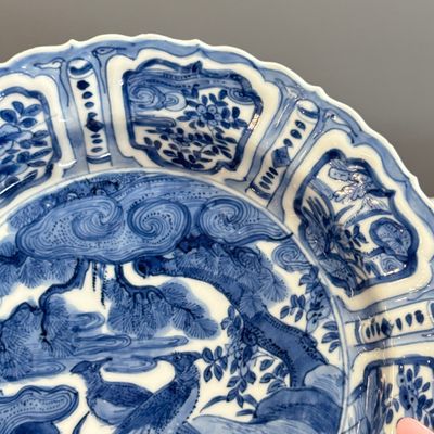A Chinese blue and white 'Pheasants' plate — foto 4