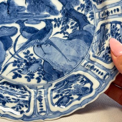 A Chinese blue and white 'Pheasants' plate — foto 5