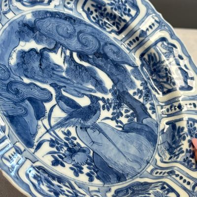 A Chinese blue and white 'Pheasants' plate — foto 7