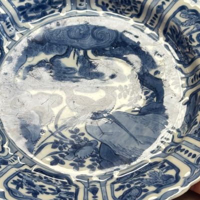 A Chinese blue and white 'Pheasants' plate — foto 8