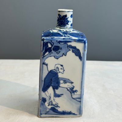 A Chinese blue and white 'Playing Boys' square flask — foto 2