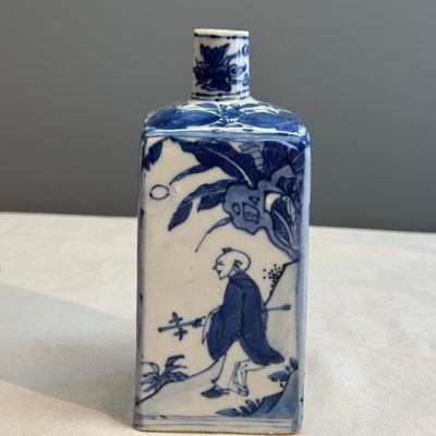 A Chinese blue and white 'Playing Boys' square flask — foto 4
