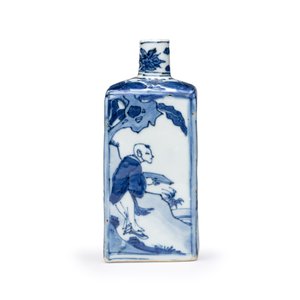A Chinese blue and white 'Playing Boys' square flask — foto 2