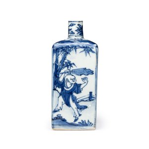 A Chinese blue and white 'Playing Boys' square flask — foto 4