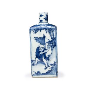 A Chinese blue and white 'Playing Boys' square flask — foto 5