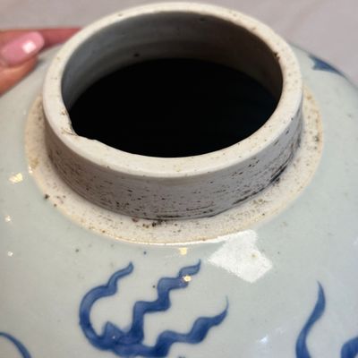 A Chinese blue and white 'Qilin, Phoenix and Magpie' jar — photo 12