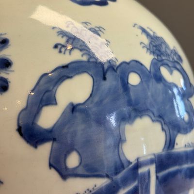 A Chinese blue and white 'Qilin, Phoenix and Magpie' jar — photo 8