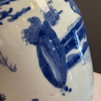 A Chinese blue and white 'Qilin, Phoenix and Magpie' jar — photo 9