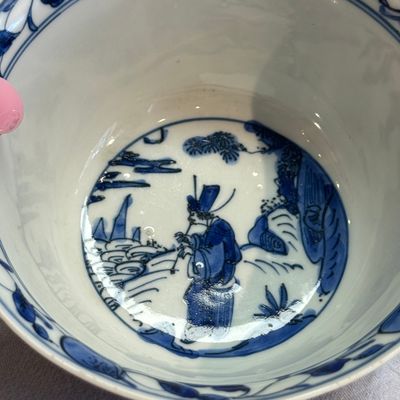 A Chinese blue and white 'Qu Shui Liu Shang 曲水流觴' bowl — foto 11